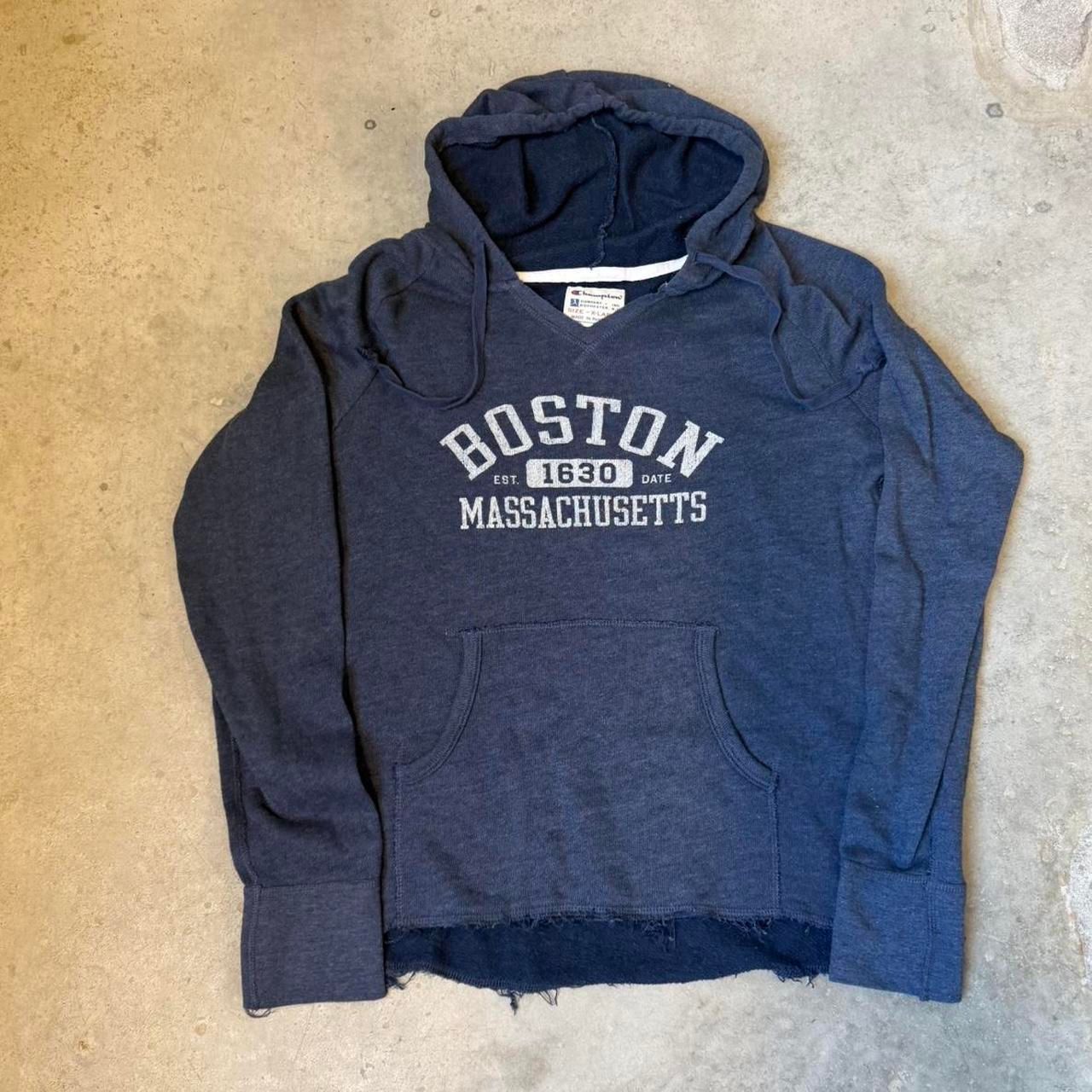 Cropped Champion Boston Massachusetts Hoodie